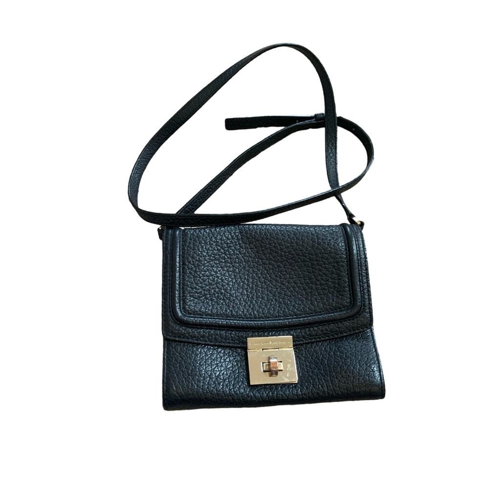 Kate Spade Black Pebble Leather Small Crossbody Women's Bag